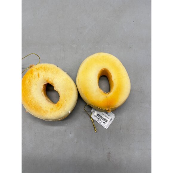 Kurt Adler sweet scoops chocolate donut ornaments set of 2 squishy 3.5" READ NEW - Picture 3 of 7